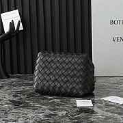 BOTTEGA VENETA | Small Parachute Shoulder bag in supple Intrecciato leather black  - 4