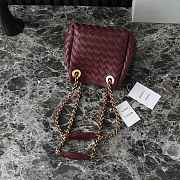 BOTTEGA VENETA | Small Parachute Shoulder bag in supple Intrecciato leather burgundy - 2