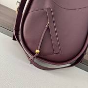 LOEWE | Slice bag in shiny calfskin dark burgundy - 3