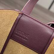 LOEWE | Slice bag in shiny calfskin dark burgundy - 2