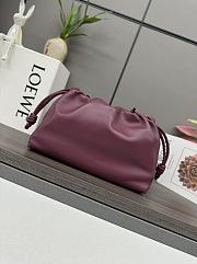 LOEWE | Flamenco Medium Drawstring Shoulder Bag Dark Burgundy - 2