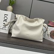 LOEWE | Medium Flamenco clutch in nappa calfskin white - 1