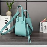 LOEWE | Hammock Logo Embossed Shoulder Bag Light Blue - 1