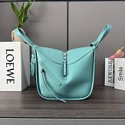 LOEWE | Hammock Logo Embossed Shoulder Bag Light Blue - 6