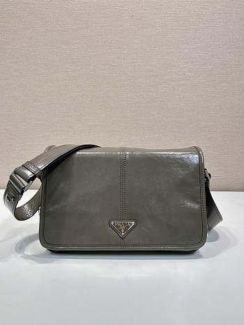 PRADA | Medium triangle logo messenger bag green