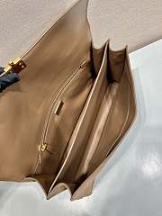 PRADA | Large suede shoulder bag gold hardware cocoa brown - 5