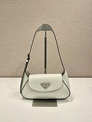 PRADA | Cleo Logo Plaque Shoulder Bag In White - 1