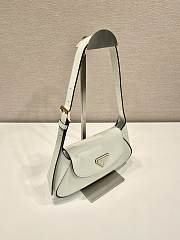 PRADA | Cleo Logo Plaque Shoulder Bag In White - 6