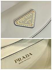 PRADA | Cleo Logo Plaque Shoulder Bag In White - 4