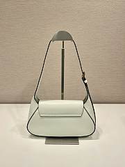 PRADA | Cleo Logo Plaque Shoulder Bag In White - 2