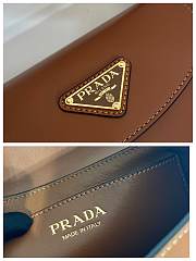 PRADA | Cleo Logo Plaque Shoulder Bag In Brown  - 4