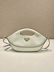 PRADA | Triangle-logo leather tote bag white - 1