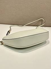 PRADA | Triangle-logo leather tote bag white - 2