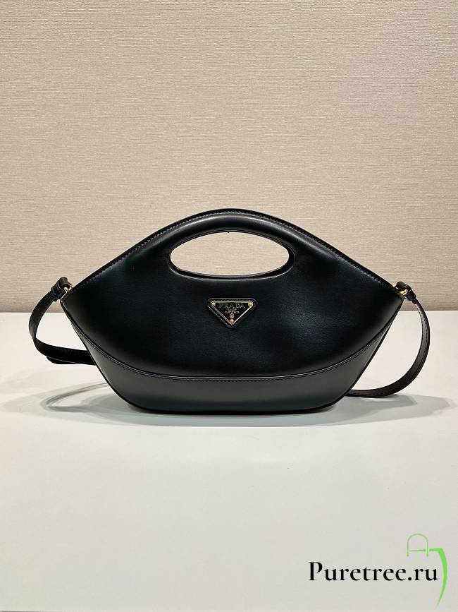 PRADA | Triangle-logo leather tote bag black - 1