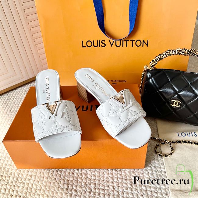 LOUIS VUITTON | Frame Mule 4.5 cm In White - 1