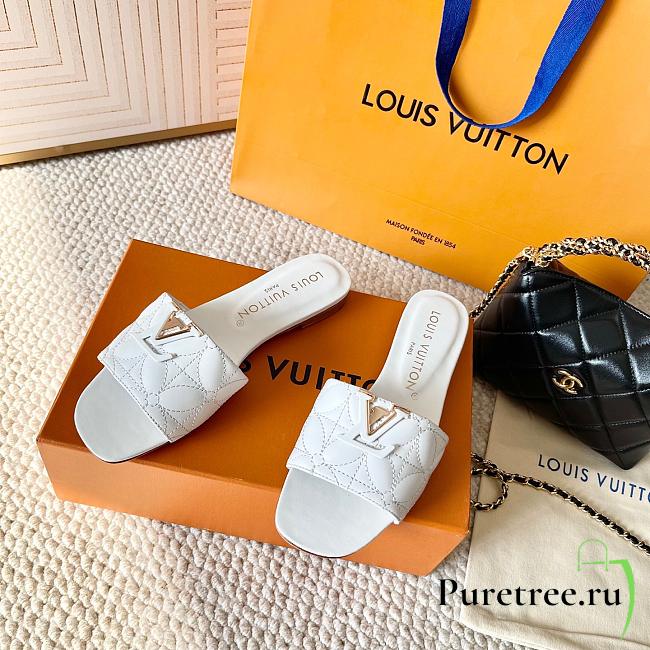 LOUIS VUITTON | Frame Mule In White - 1