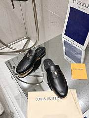 LOUIS VUITTON | Capri Open Black Loafers Lambskin - 1