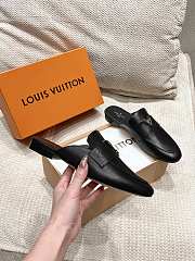 LOUIS VUITTON | Capri Open Black Loafers Lambskin - 2