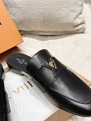 LOUIS VUITTON | Capri Open Black Loafers Lambskin - 4