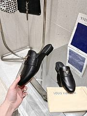 LOUIS VUITTON | Capri Open Black Loafers Lambskin - 6