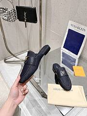 LOUIS VUITTON | Capri Open Denim Loafers - 6