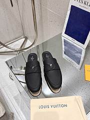 LOUIS VUITTON | Capri Open Black Loafers Calfskin - 1