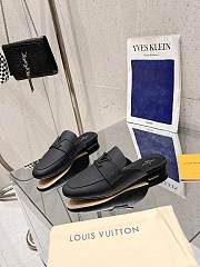 LOUIS VUITTON | Capri Open Black Loafers Calfskin - 5