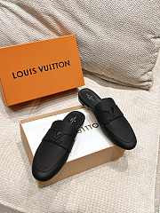 LOUIS VUITTON | Capri Open Black Loafers Calfskin - 3