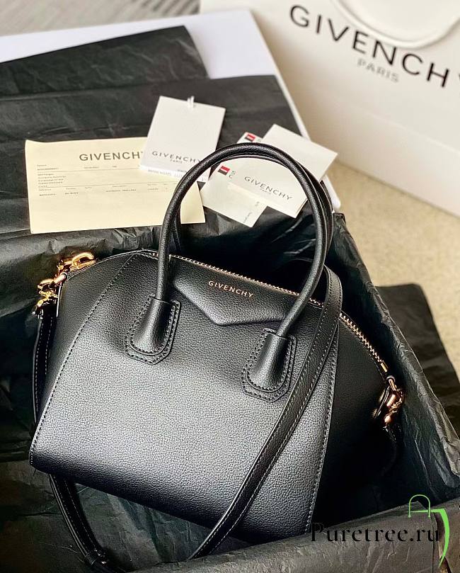 GIVENCHY | Mini Antigona bag in Box leather black - 1