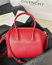 GIVENCHY | Mini Antigona bag in Box leather red - 6