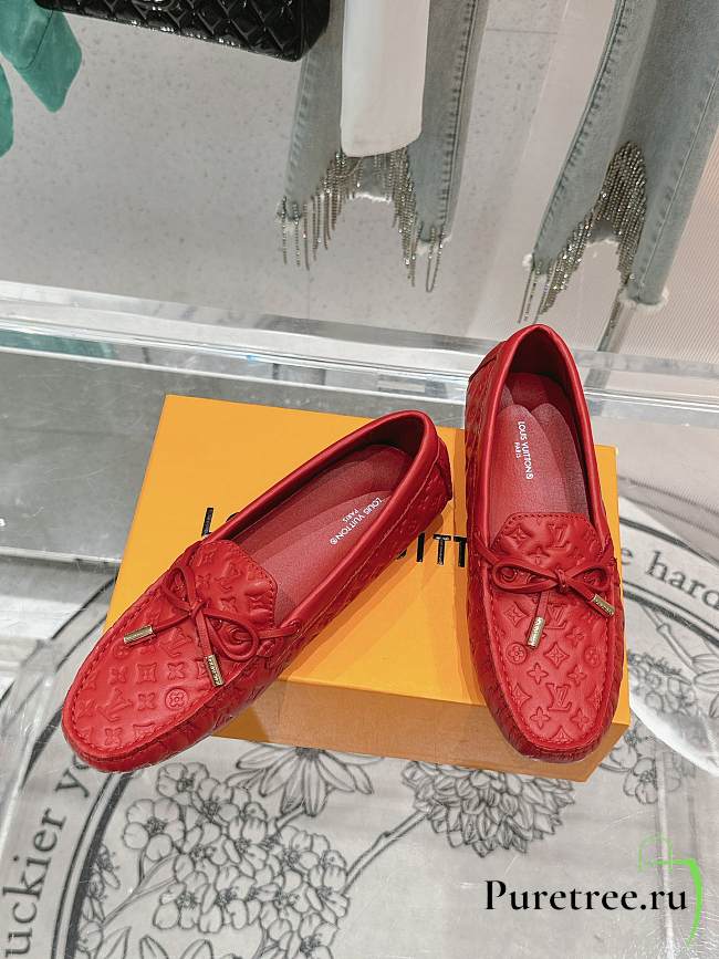 LOUIS VUITTON | Driver Mocassin Shoes Red - 1