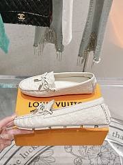 LOUIS VUITTON | Driver Mocassin Shoes Milktea White - 5