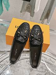 LOUIS VUITTON | Driver Mocassin Shoes Shiny Black - 4