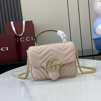 Gucci GG Marmont mini shoulder bag pink size 18*13.5*8cm