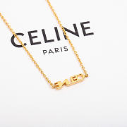 CELINE | Logo Necklace In Gold - 4