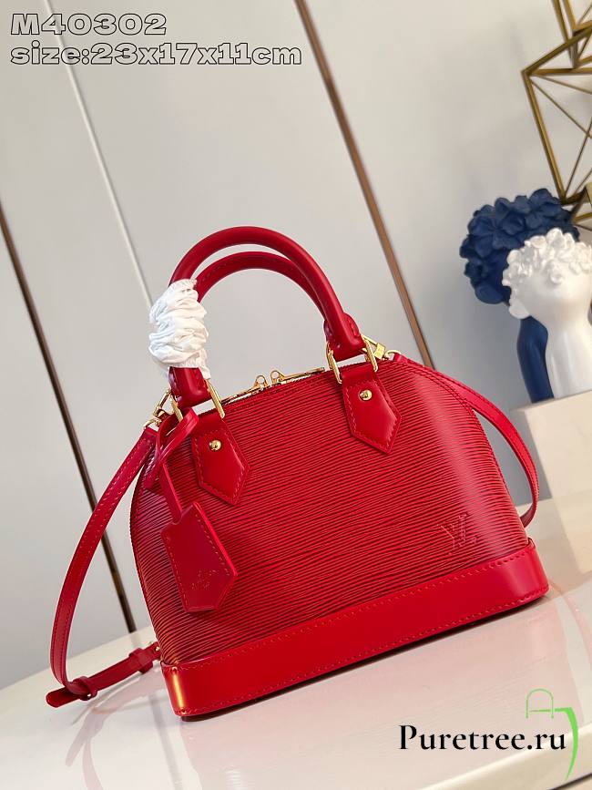 LOUIS VUITTON | Alma BB Monogram In Red - 1