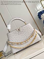 LOUIS VUITTON | Capucines BB Trilogy Taurillon In White - 1