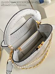 LOUIS VUITTON | Capucines BB Trilogy Taurillon In White - 6