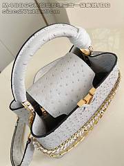 LOUIS VUITTON | Capucines BB Trilogy Taurillon In White - 4