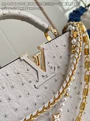 LOUIS VUITTON | Capucines BB Trilogy Taurillon In White - 2