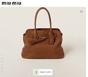 MIUMIU | Aventure nappa leather bag medium size oak color - 4