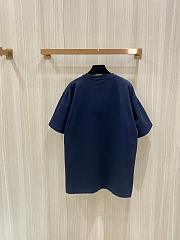 GUCCI | Ribbon flag print short sleeves t-shirt dark blue - 2