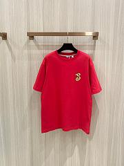 BURBERRY | Short Sleeves with Snake Embroidery T-Shirt In Red - 1