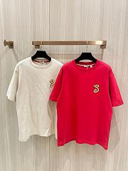 BURBERRY | Short Sleeves with Snake Embroidery T-Shirt In Red - 2