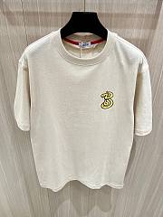 BURBERRY | Short Sleeves with Snake Embroidery T-Shirt In White - 2