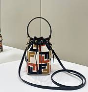 FENDI | Mon Tresor Minibag in velluto FF jacquard cappuccino - 1