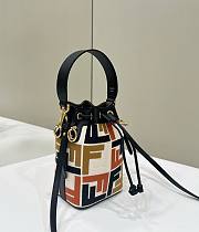 FENDI | Mon Tresor Minibag in velluto FF jacquard cappuccino - 2