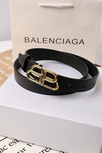 BALENCIAGA | Leather Belt In Black 2.5 cm