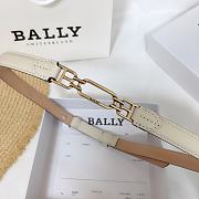 BALLY | leather Belt In White - 1