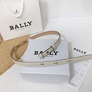 BALLY | leather Belt In White - 6